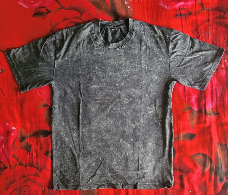 Acid Wash T-shirts Black
