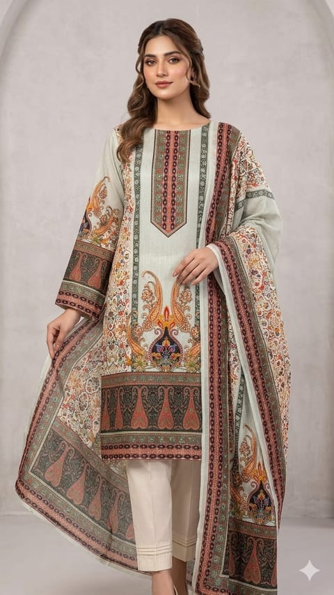 Pakistani Zam Zam Three Piece Unstitch