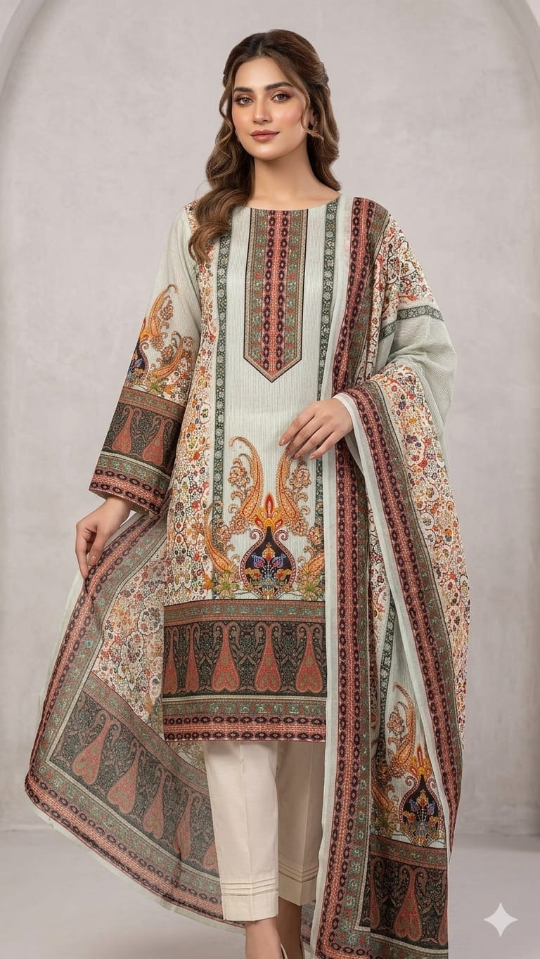 Pakistani Zam Zam Three Piece Unstitch
