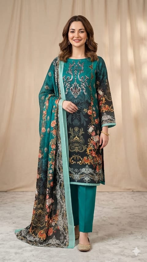 Pakistani Zam Zam Three Piece Unstitch