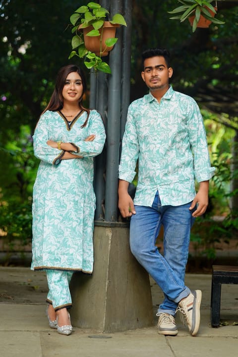 Matching Couple Dress | 2 Pcs and shirt
