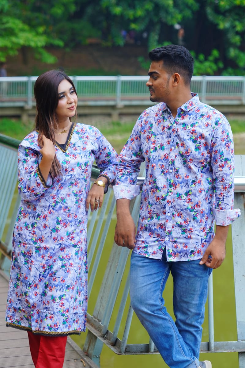 Matching Couple Dress | 2 Pcs and shirt