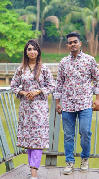 Matching Couple Dress | 2 Pcs and shirt 3