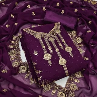 Georgette Embroidery Four Piece 4
