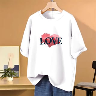 DTF Printed ladies T shirt | Half Sleeve Plain | Regular Fit Ladies T Shirt for Women & Girls | 2