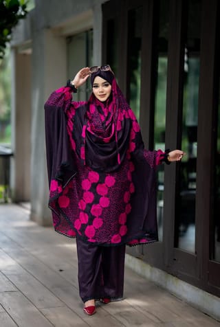 প্রিমিয়াম কটন খিমার উইথ প্লাজো সেট 2