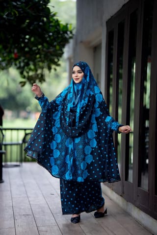 প্রিমিয়াম কটন খিমার উইথ প্লাজো সেট 3