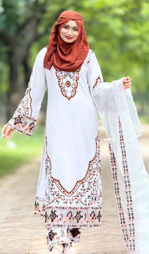 Embroidery Three Piece
