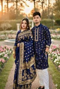 Sharee Panjabi Couple Dress with Blouse Piece 3