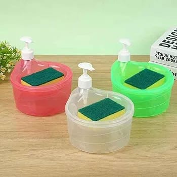 2 in 1 Dish Soap Dispenser with Sponge Holder