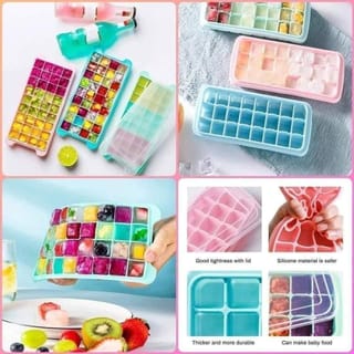 Silicone Ice Cube Tray with Lid 1