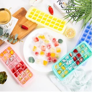 Silicone Ice Cube Tray with Lid 2