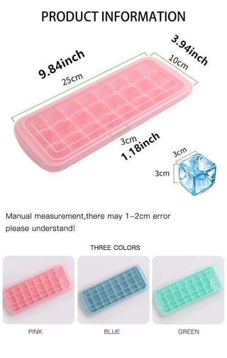 Silicone Ice Cube Tray with Lid 4