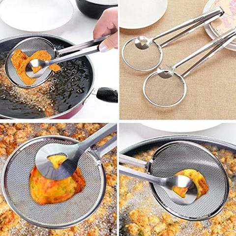 Stainless Steel Frying Oil Strainer Clip