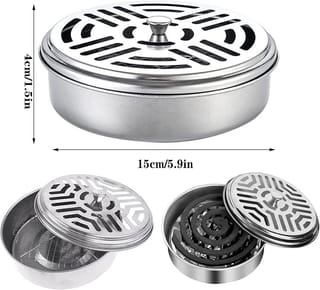 Stainless Steel Mosquito Coil Holder with Lid 4