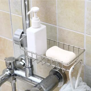 Stainless Steel Faucet Rack Kitchen Sink Caddy – Silver 5