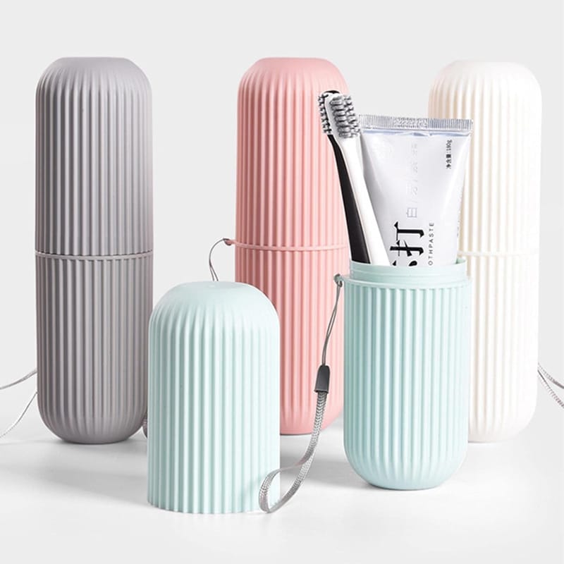 Portable Toothbrush Storage Case & Toothpaste Holder