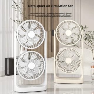 Double-Head High Wind Air Circulation Desktop Fan Portable Double-Layer Cooling Fan 1