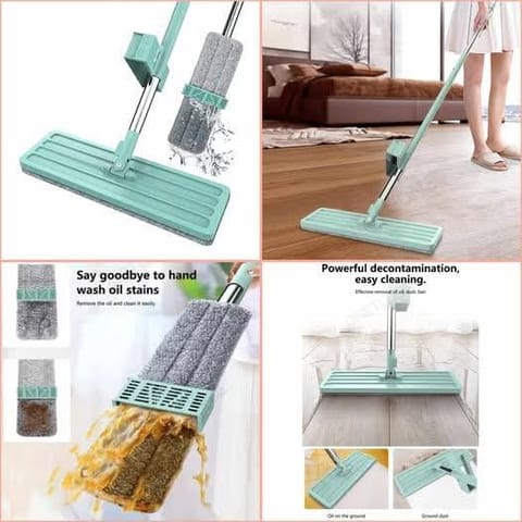 High Quality Hands Free Flat Mop with 2 Pads