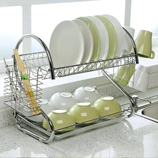 Stainless Steel 2 Tier Dish Drying Rack 1