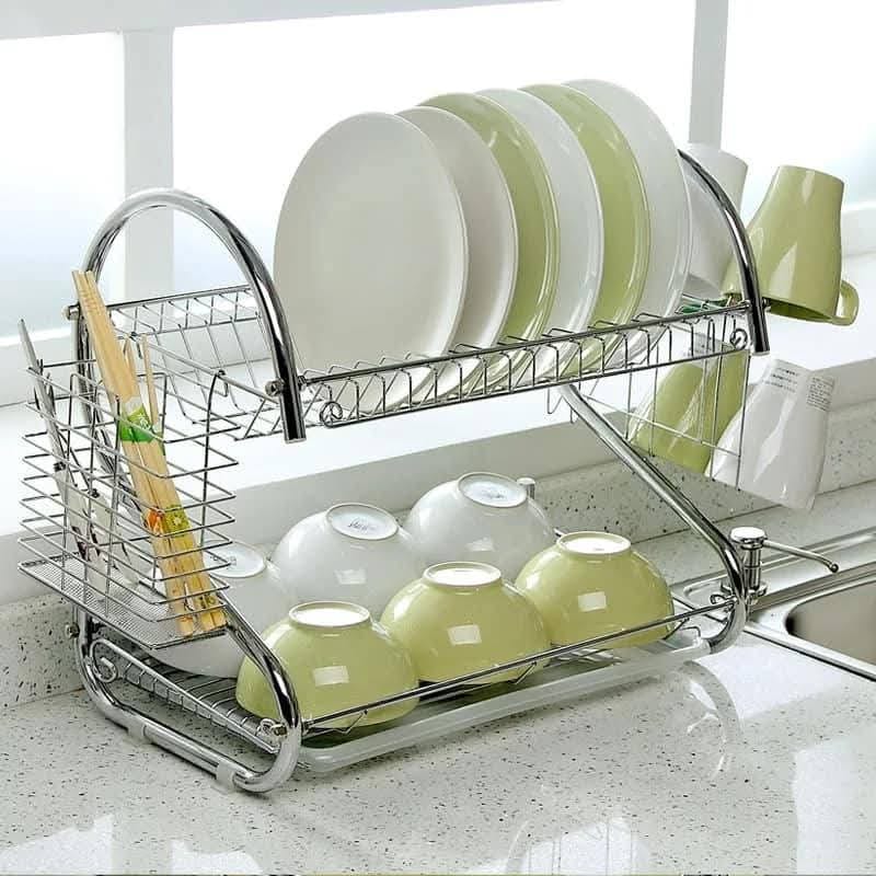 Stainless Steel 2 Tier Dish Drying Rack