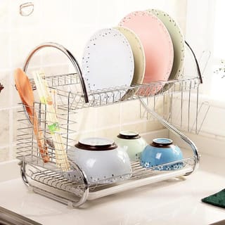 Stainless Steel 2 Tier Dish Drying Rack 2