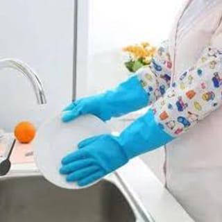 Silicone Long Kitchen Dishwashing Hand Gloves 2