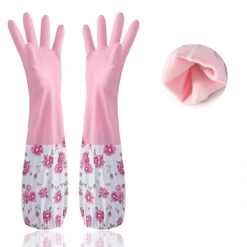 Silicone Long Kitchen Dishwashing Hand Gloves