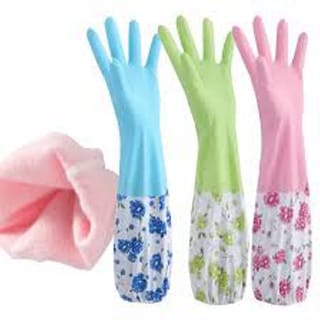 Silicone Long Kitchen Dishwashing Hand Gloves 5