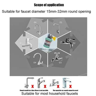 6 Layer Water Filter Tap Adjustable Sprayer 4