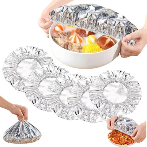 Reusable Aluminum Foil Food Covers (30 Pcs)
