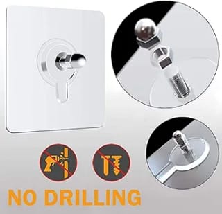 Wall Adhesive Screw Nut Hook (10 Pcs) 2