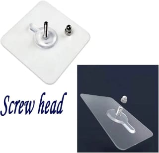 Wall Adhesive Screw Nut Hook (10 Pcs) 3