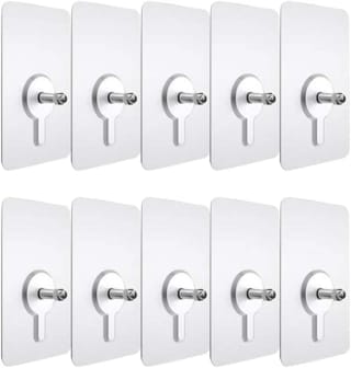 Wall Adhesive Screw Nut Hook (10 Pcs) 5