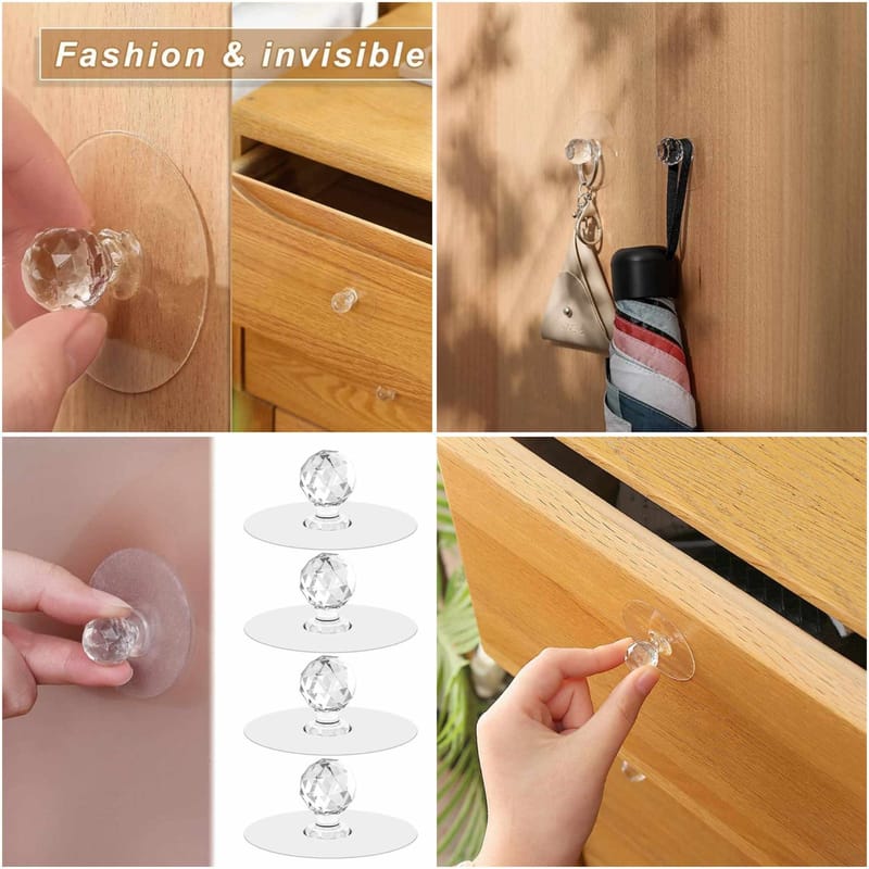 Wall Adhesive Diamond Hook (10 Pcs)