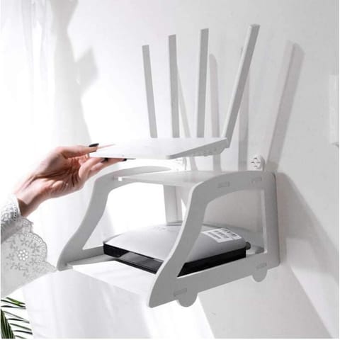 Wall Mounted WiFi Router Storage Shelf