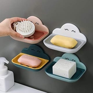Wall Adhesive Soap Holder with Drain Tray 3