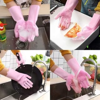 Silicone Dishwashing Cleaning Gloves 1