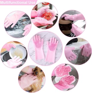 Silicone Dishwashing Cleaning Gloves 3