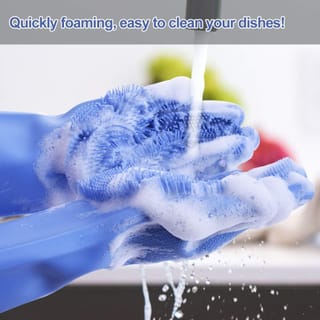 Silicone Dishwashing Cleaning Gloves 4