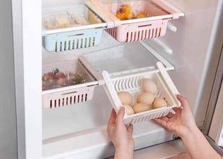 Refrigerator Storage Tray with Sliding Drawer 2