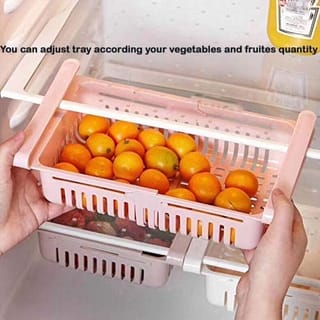 Refrigerator Storage Tray with Sliding Drawer 3