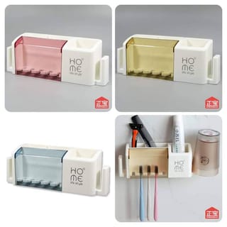 Wall Mounted Toothbrush & Bathroom Organizer 1