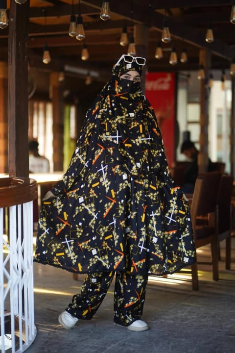 Plazo Khimar Set-221