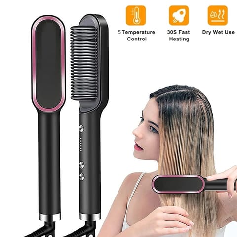 Quick Heated Electric Hair Straightening Comb