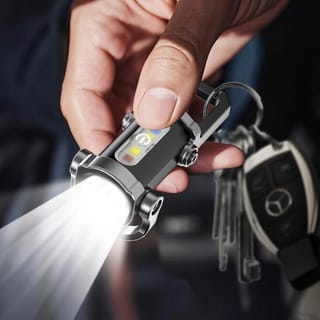 7 Modes High Power LED + COB Keychain Flashlight (Type-C Rechargeable) 2