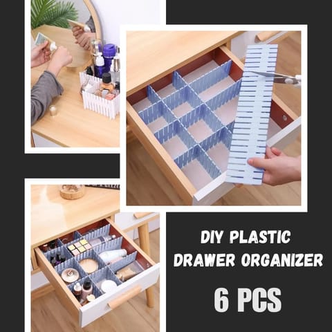 Adjustable Drawer Organizer Divider ( 6pcs )