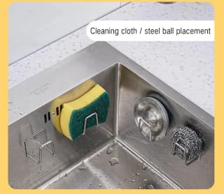 Stainless Steel Kitchen Sponge Holder Set (4 Pcs) 4