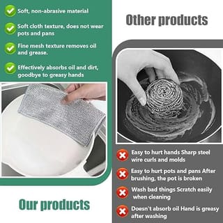 10 Pcs Double Layer Magic Dish Scrubber 5