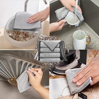 10 Pcs Double Layer Magic Dish Scrubber 3